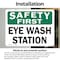 Signmission Eye Wash Station, 7 in W x Rectangle, Vinyl Decal OS-2PACK-CL-D-57-L-20008 - alternate 6